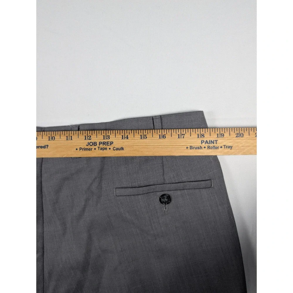 Lauren Ralph Lauren Dress Pants Mens 38x32 Gray Pleated Cuffed Washable Trousers